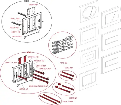 TASTER ALCA PLAST M72 HROM-MAT