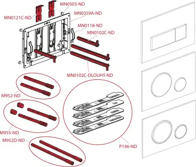 TASTER ALCA PLAST M678 CRNI M.