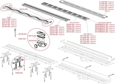 TUŠ KAN.ALCA PLAST APZ10 75CM