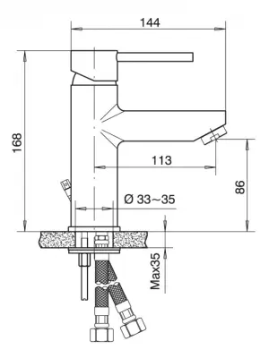 TUBO BAT.LAVABO 6112