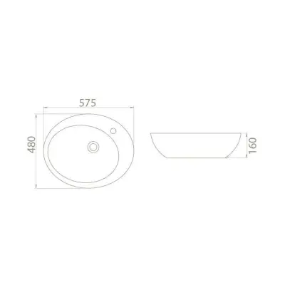 LAVABO LAL 70X42cm 72300-U