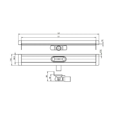 ACO SHOWERDRAIN C 585+WAVE REŠ