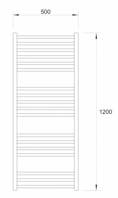 SUŠAČ WARME SAAR 50x120 HROM