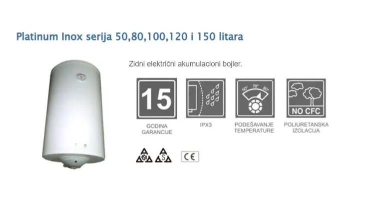 BOJLER PLATINUM 80L INOX