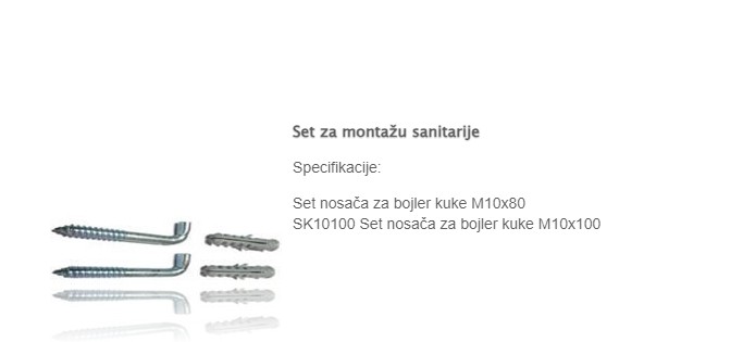 ŠRAF ZA BOJLER KUKA 10X80
