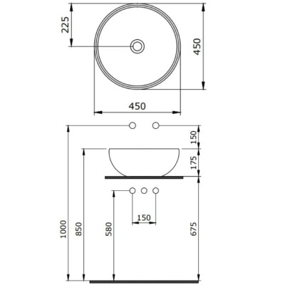LAVABO NAD.VENEZIA FI45 GREEN